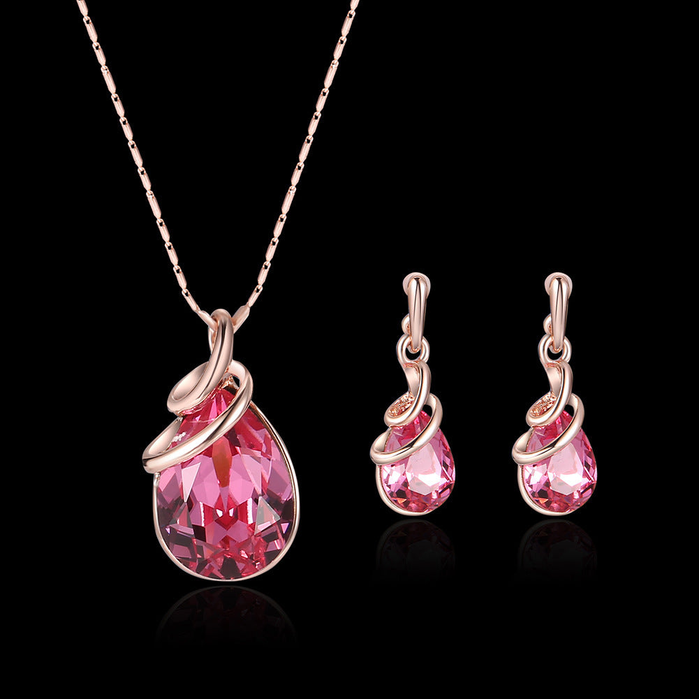 Pink Gemstone Jewellery Set