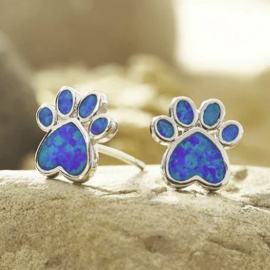 Paw Print Necklace & Earrings