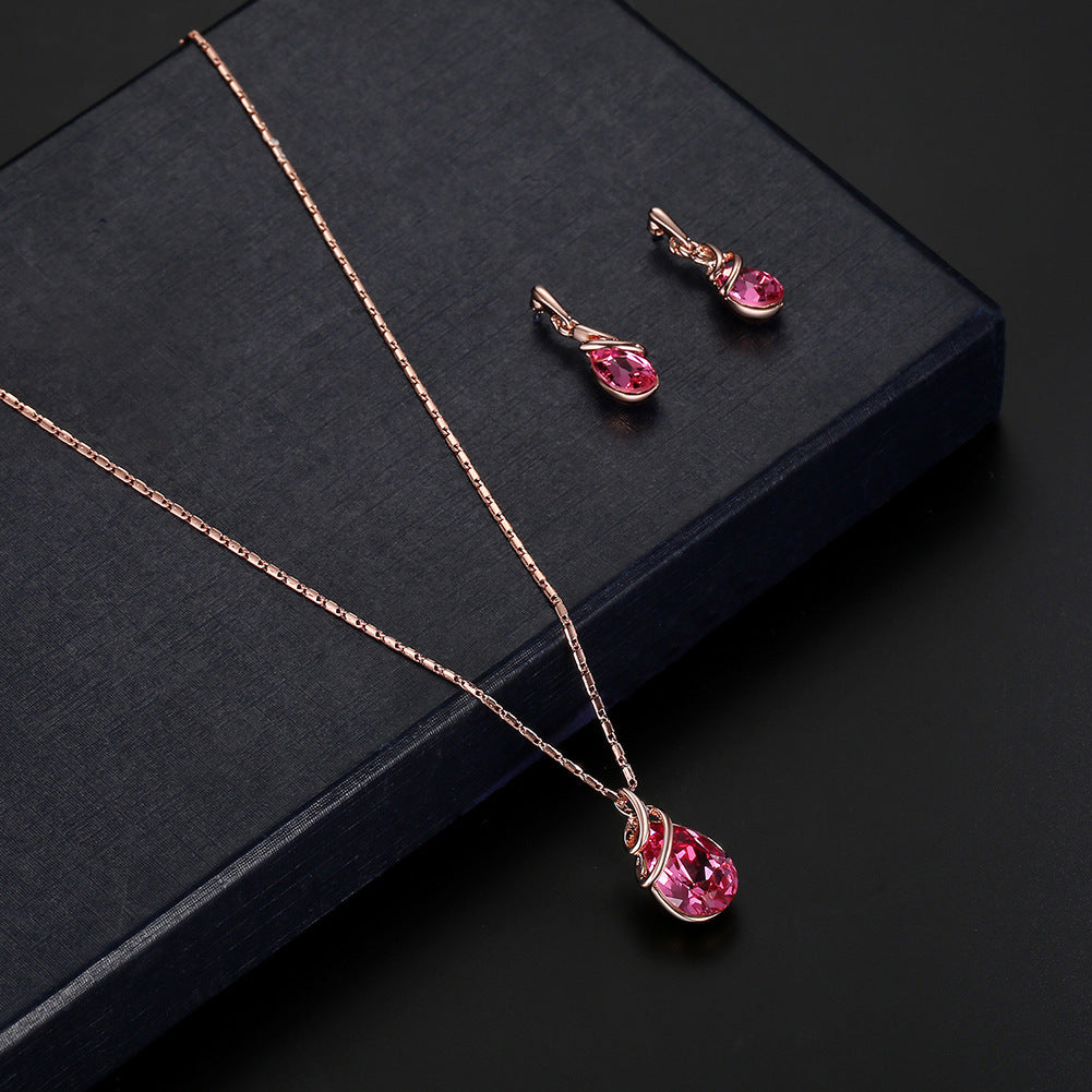 Pink Gemstone Jewellery Set