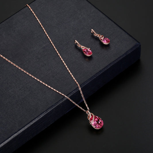 Pink Gemstone Jewellery Set