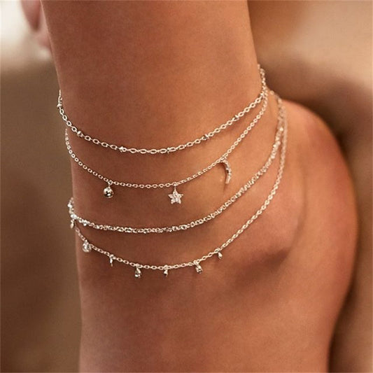 Moon and Butterfly Anklets