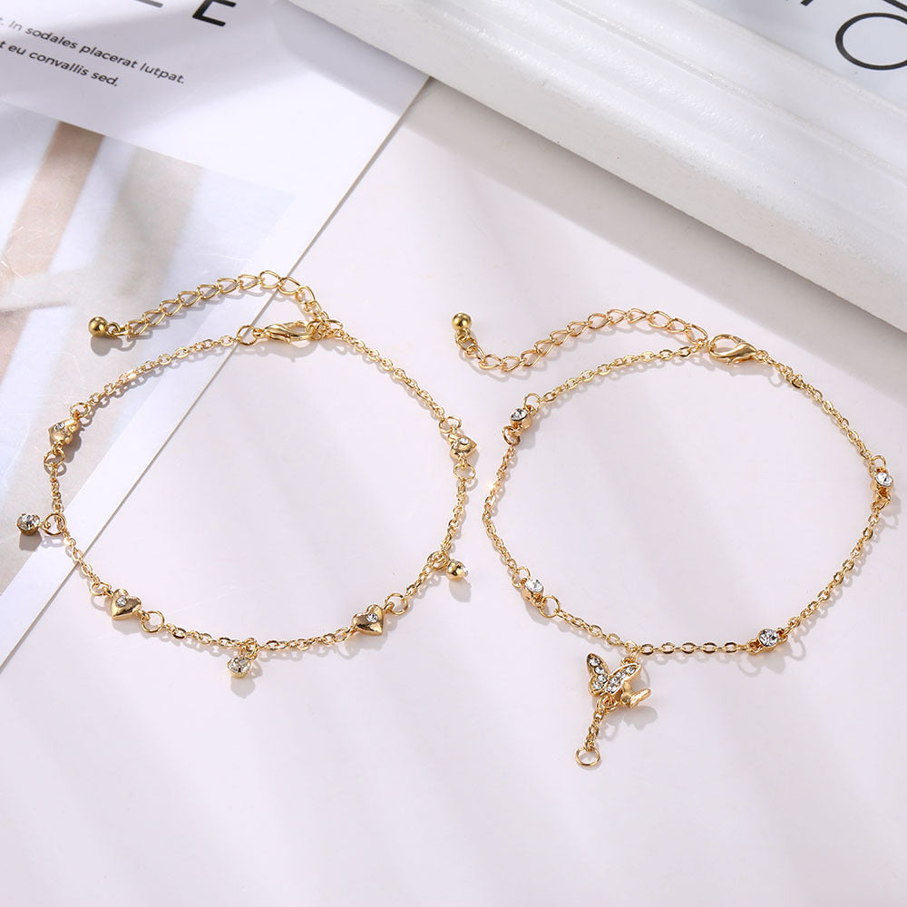 Moon and Butterfly Anklets